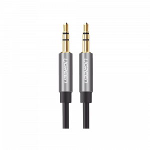 Cable Auxiliar 5 Metros / Conector 3.5mm a 3.5mm / Macho a Macho / Cubierta de TPE / Carcasa de Aluminio / Color Negro