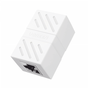 Acoplador (Extensor de Cable Ethernet RJ45 a RJ45) | 1000Mbps | Compatibilidad con Cat7 Cat6A Cat6 Cat5e | Compatible con POE | Ignífugo | ABS | Color Blanco