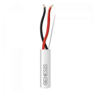 Bobina de 305 Metros (1000 Pies) de Cable 2 x 18 AWG / Riser / Blanco / Para Aplicaciones en Alarmas de Intrusión, Control de Acceso, Interfonos, TV Porteros, Automatización, Audio y Voceo.