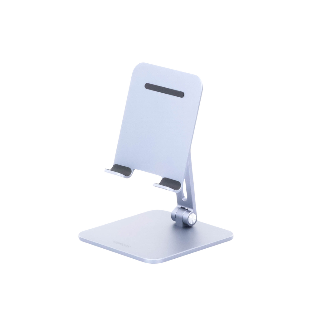 Soporte de Aluminio para IPad & Tablet | Plegable |Angulo Ajustable de 180° y 270° | Base Antideslizante | Protección de Silicona | Amplia Compatibilidad con dispositivos de 7.9'' a 12.9'' | Aluminio Solido | Color Gris - Imagen 3