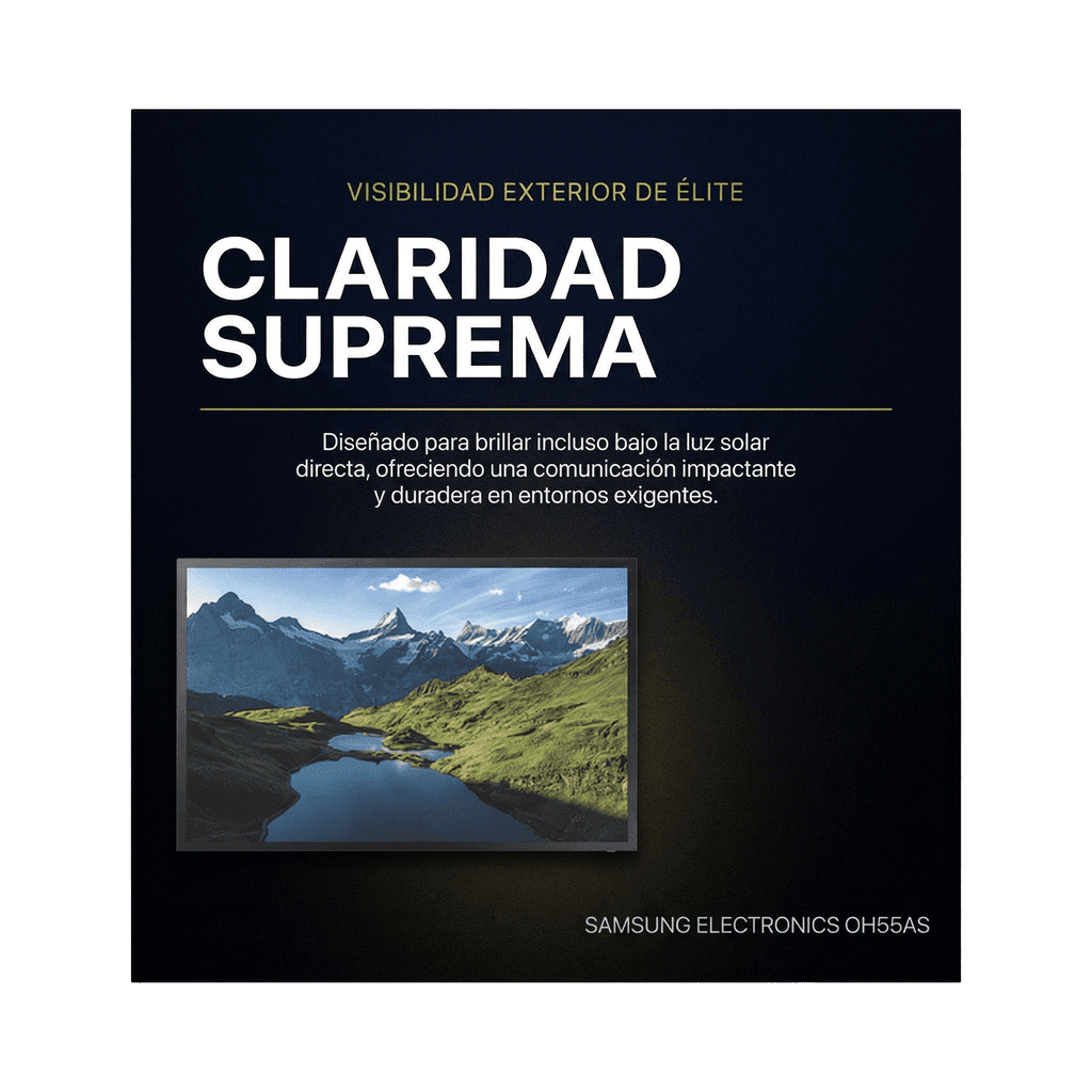 Pantalla Profesional LED 55" para Exterior con Vidrio Templado de Protección 5T, Full HD (1080p), HDMI/HDBaseT (LAN), Brillo 3500 cd/m2. Compatible VESA - Imagen 5