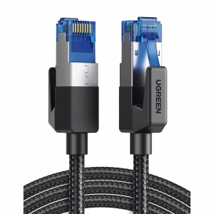 Cable Ethernet Cat8 CLASS F/FTP Redondo con Malla de Nylon 1 Metro (3.28 Pies)