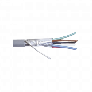 Cable Calibre 22, CMR, 6 Conductores, Blindado, 305 Metros (1000 Pies), Color Gris