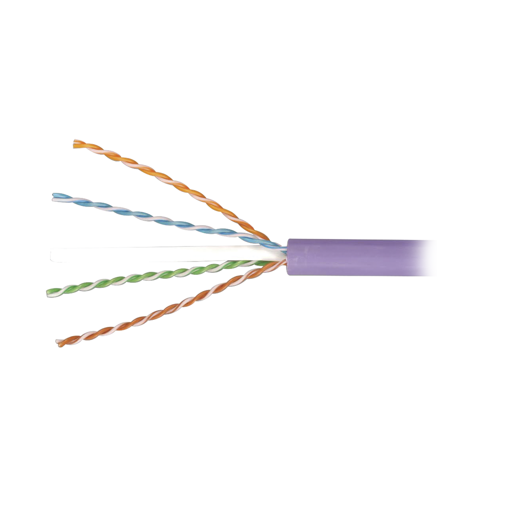 Bobina de Cable Blindado F/UTP de 4 Pares, Z-MAX, Cat6A, Soporte de Aplicaciones 10GBase-T, LS0H (Libre de Gases Toxicos), Color Violeta, 305 Metros (1000 Pies) - Imagen 2