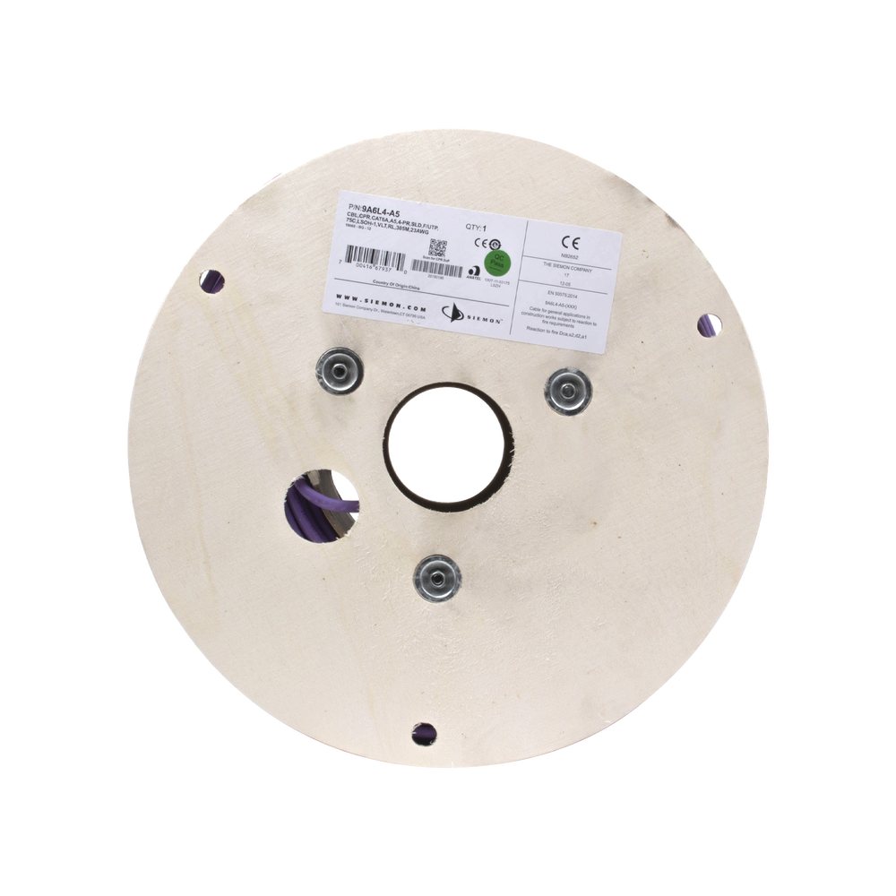 Bobina de Cable Blindado F/UTP de 4 Pares, Z-MAX, Cat6A, Soporte de Aplicaciones 10GBase-T, LS0H (Libre de Gases Toxicos), Color Violeta, 305 Metros (1000 Pies) - Imagen 3