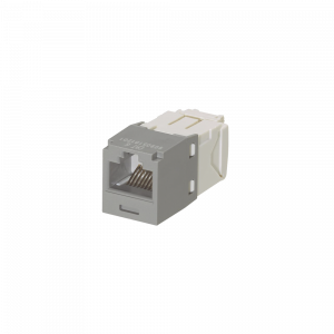 Conector Jack RJ45 Estilo TG, Mini-Com, Categoría 6, de 8 Posiciones y 8 Cables, Color Gris