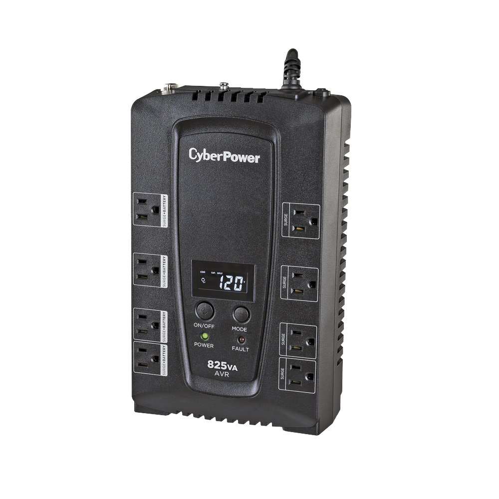 UPS de 825 VA/450 W, Topología Línea Interactiva, Entrada 120 Vca NEMA 5-15P, Tipo Gabinete Compacto, Con 8 Tomas NEMA 5-15R - Imagen 3