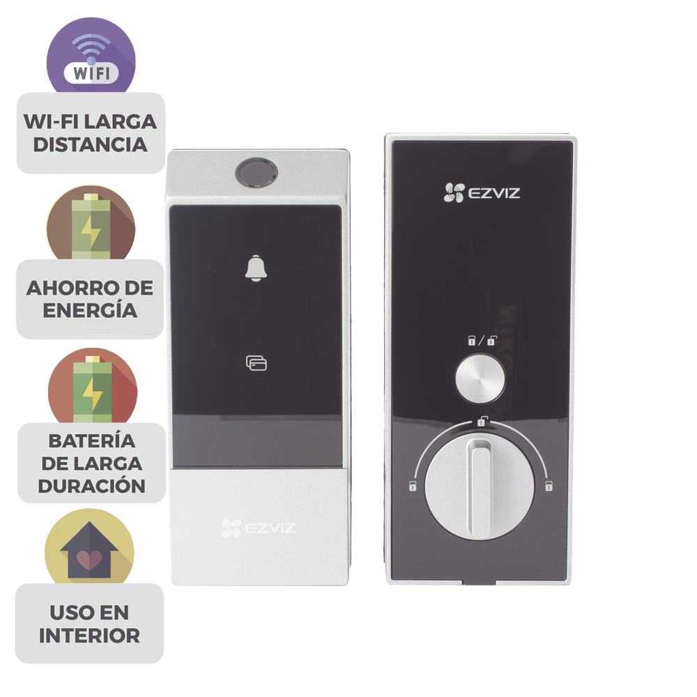 Cerradura Inteligente / Apertura Remota / Huella / Tag / Llave Mecanica / Contraseña Temporal Ideal Para Airbnb / Modo de Privacidad / Alerta en caso de Forzado / Control Remoto desde la App / Uso Interior