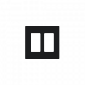 Placa de pared 2 espacio, para atenuador (dimmer), switch ó control remoto PICO inalámbrico.