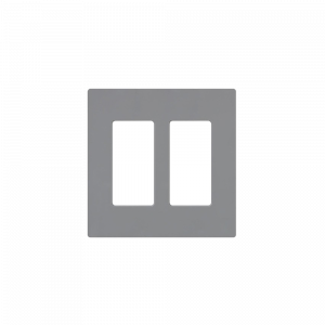 Tapa Color Gris para interruptor o dimmer Lutron, 2 gang, limpio y moderno