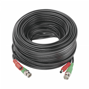 Cable Coaxial (BNC RG59) + Alimentación / SIAMES / 20 Metros (65.62 Pies) / Aleación Cobre + Aluminio CCA / Para Cámaras 4K / Uso Interior y Exterior
