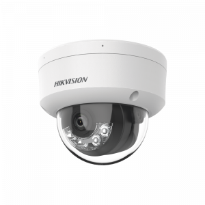 [Dual Light] Domo IP 6 Megapixel / Lente 2.8 mm / 30 mts IR + 30 mts Luz Blanca / Micrófono Integrado / ACUSENSE Lite / Exterior IP67 / H.265 / PoE / ONVIF