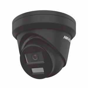 [Dual Light + 2 Micrófonos de Doble Matriz] Turret IP 4 Megapixel / Color Negro / Lente 2.8 mm / 30 mts Luz Blanca + 30 mts IR / ACUSENSE / Exterior IP67 / WDR 120 dB / PoE / ONVIF / Micro SD / Metal / ACUSEEK