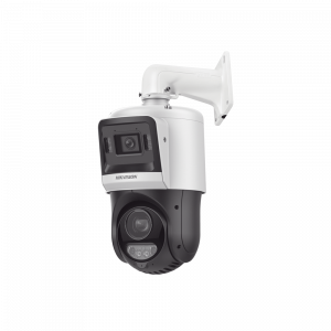 [TandemVu] PTZ IP 4 Megapixel + Cámara Fija 4 Megapixel / 25X Zoom / 100 mts IR + 30 mts Luz Blanca / IP67 / ACUSENSE / PoE+ / 2 Micrófonos Integrados y Bocina / Alerta Audible y Luz Estroboscopica / Alarmas I/O / DARKFIGHTER / Micro SD
