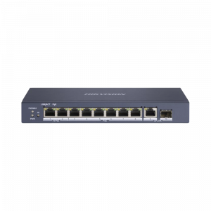 Switch PoE+ / No Administrable / 7 Puertos 1000 Mbps 802.3 af/at (30 W) / 2 Puertos 1000 Mbps Hi-PoE (90 W) / 1 Puertos 1000 Mbps Uplink / 1 Puerto SFP / Modo Extendido hasta 300 Metros / 110 Watts