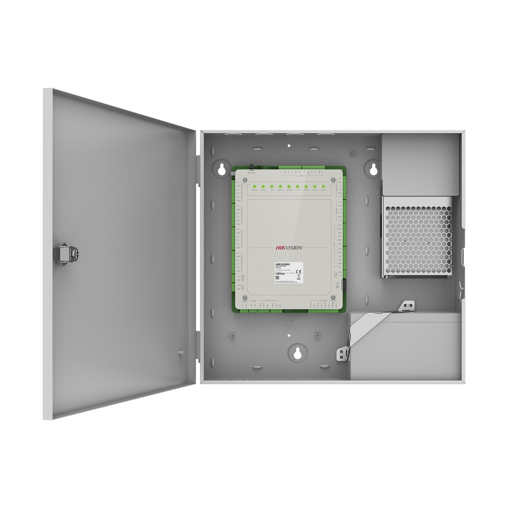 Controlador de Acceso 4 Puertas Administrable en la Nube con Hik-Connect Teams / Interfaz Web / 8 Lectores de Huella o Tarjeta / 100,000 Tarjetas / 10,000 Huellas / Incluye Gabinete y Fuente de Alimentación 12Vcd 8 A / Soporta Batería de Res - Imagen 2