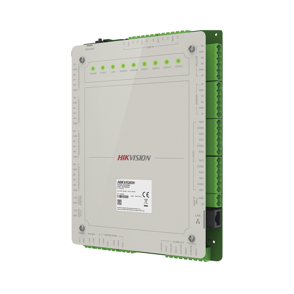 Controlador de Acceso 4 Puertas Administrable en la Nube con Hik-Connect Teams / Interfaz Web / 8 Lectores de Huella o Tarjeta / 100,000 Tarjetas / 10,000 Huellas / Incluye Gabinete y Fuente de Alimentación 12Vcd 8 A / Soporta Batería de Res - Imagen 4