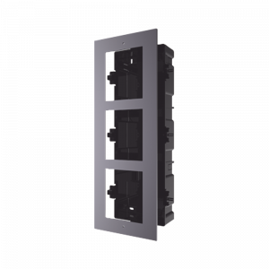 Base de 3 Espacios para EMPOTRAR Módulos de Videoporteros Hikvision
