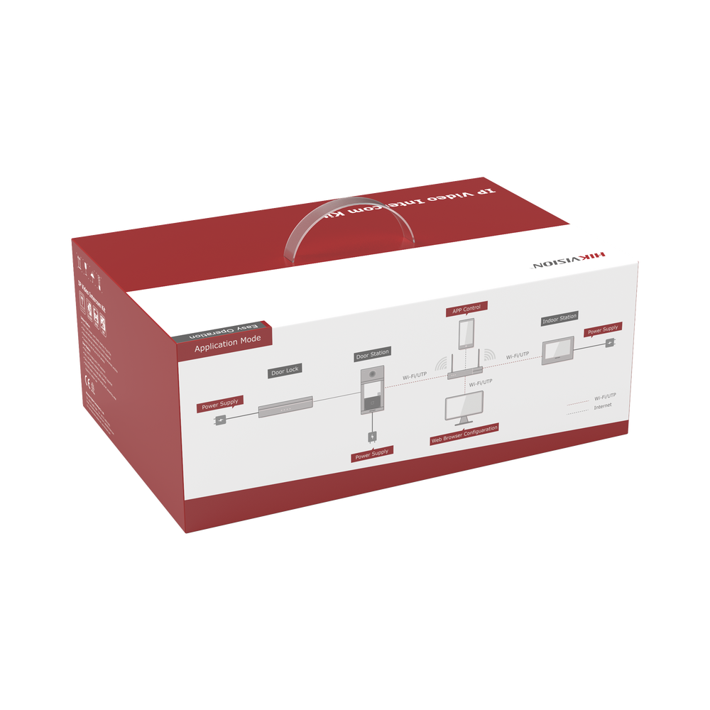 Kit de Videoportero IP PoE Estandar con llamada a App de Smartphone (Hik-Connect) / Apertura con Tarjeta MIFARE / Frente de calle IK08 & IP65 / Soporta 2 puertas - Imagen 3
