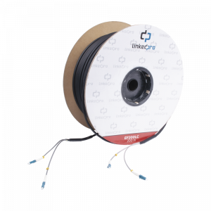 Carrete de Fibra Óptica Monomodo con Conectores LC-LC Duplex, Reforzada con Kevlar, de 200 Metros (656.17 Pies), Para Instalaciones Subterráneas por Tubería