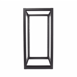 Rack Estándar 19" de 4 Postes, Acero, 24 Unidades, Profundidad Ajustable.
