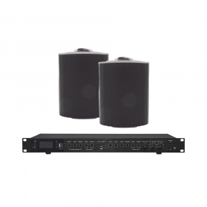 Amplificador de Audio con 2 Bocinas OL-5BK | 2 x 60W | Baja Impedancia 4 - 8&Omega; | Reproductor Bluetooth, USB, SD | Efectos Integrados Delay, Echo, Repeat