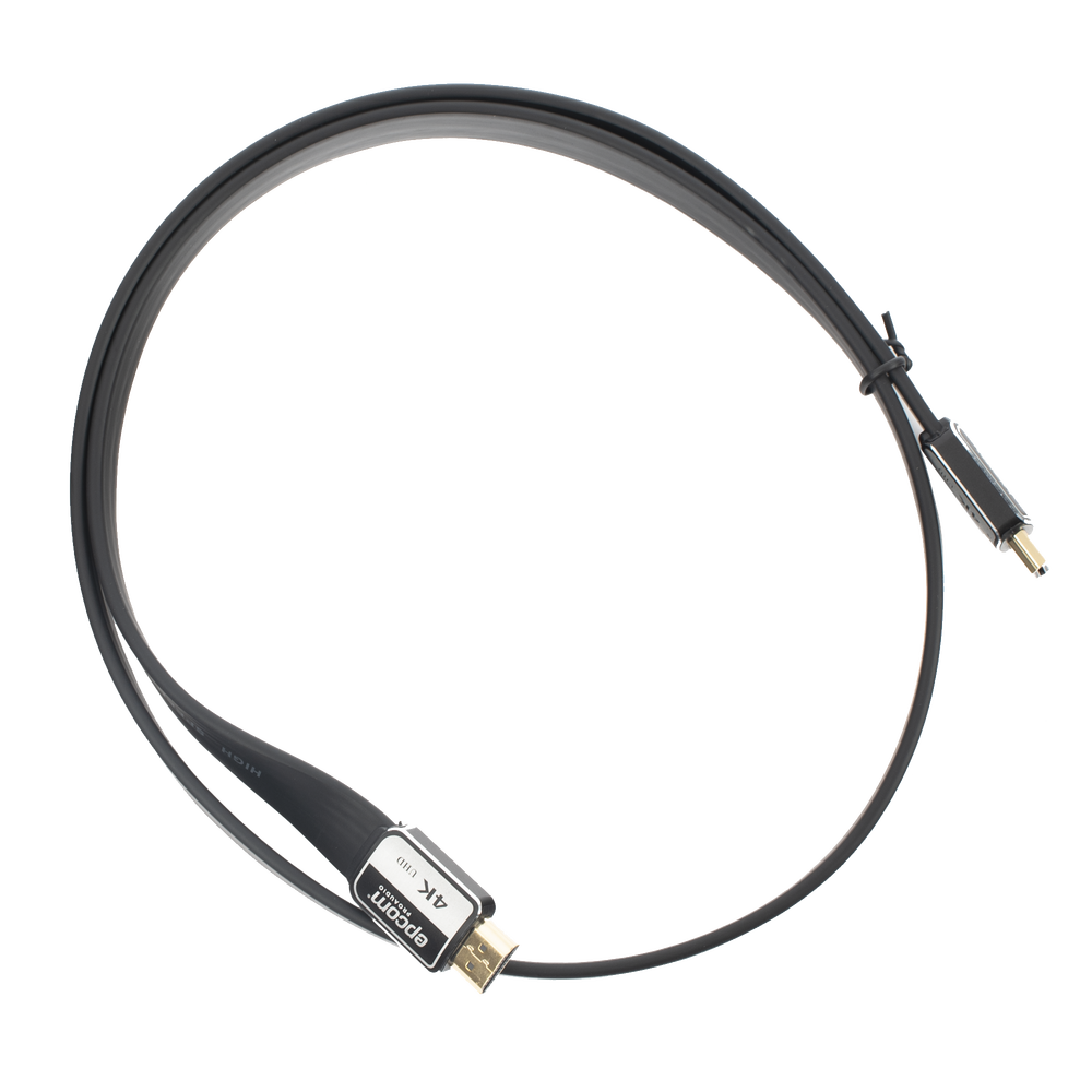 Cable HDMI de 1 Metro (3.28 Pies) | Alta Definición | Versión 2.0 | Alta Velocidad 18Gbps | 4K@60Hz | Conectores Chapados en Oro | Tipo Plano - Imagen 2