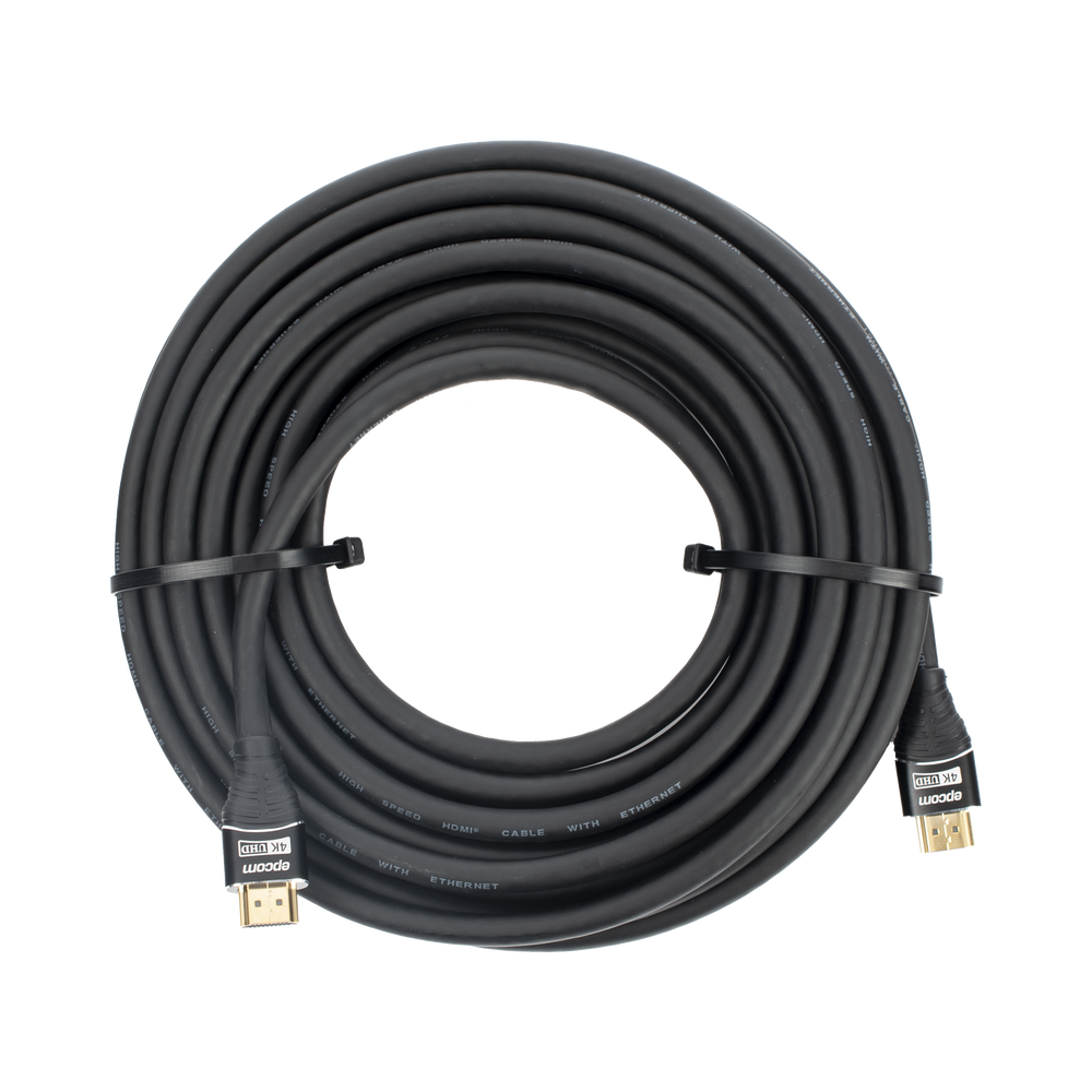Cable HDMI de 10 Metros (32.81 Pies) | Alta Definición | Longitud | Versión 2.0 | Alta Velocidad 18Gbps | 4K@60Hz | Conectores Chapados en Oro | Tipo Redondo - Imagen 2