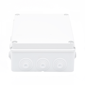 Caja Estanca de PVC Para Derivación y Conexión, 12 Entradas, Tapa Atornillada, 240x190x90 mm (Área interna), Uso Exterior IP55, Material que no Propaga el Fuego y Libre de Hálogenos