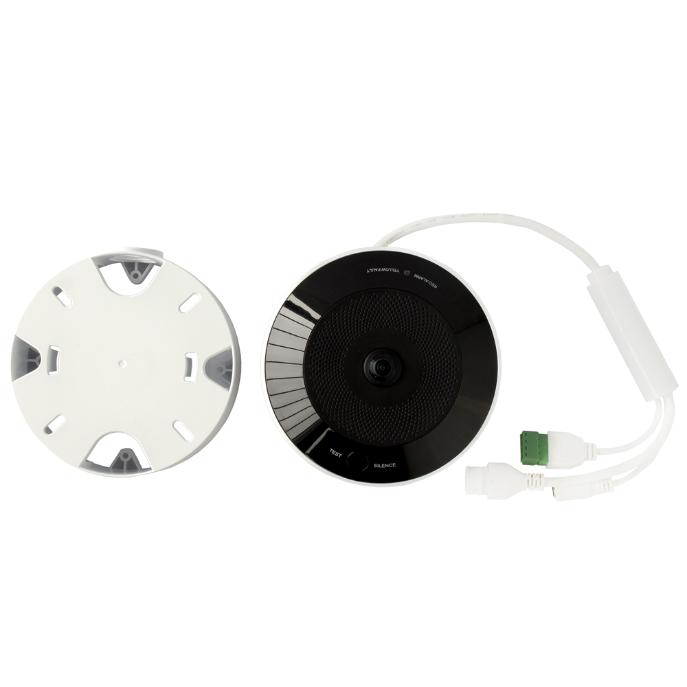(HikFire) Mini Fisheye IP 4 Megapixel con Detector de Humo Puntual / Autónomo / Entrada y Salida de Alarma / 15 mts IR / PoE / WDR 120 dB / Alarma de 85 dB / MicroSD 128GB / Compatible con Hik-Connect - Imagen 4