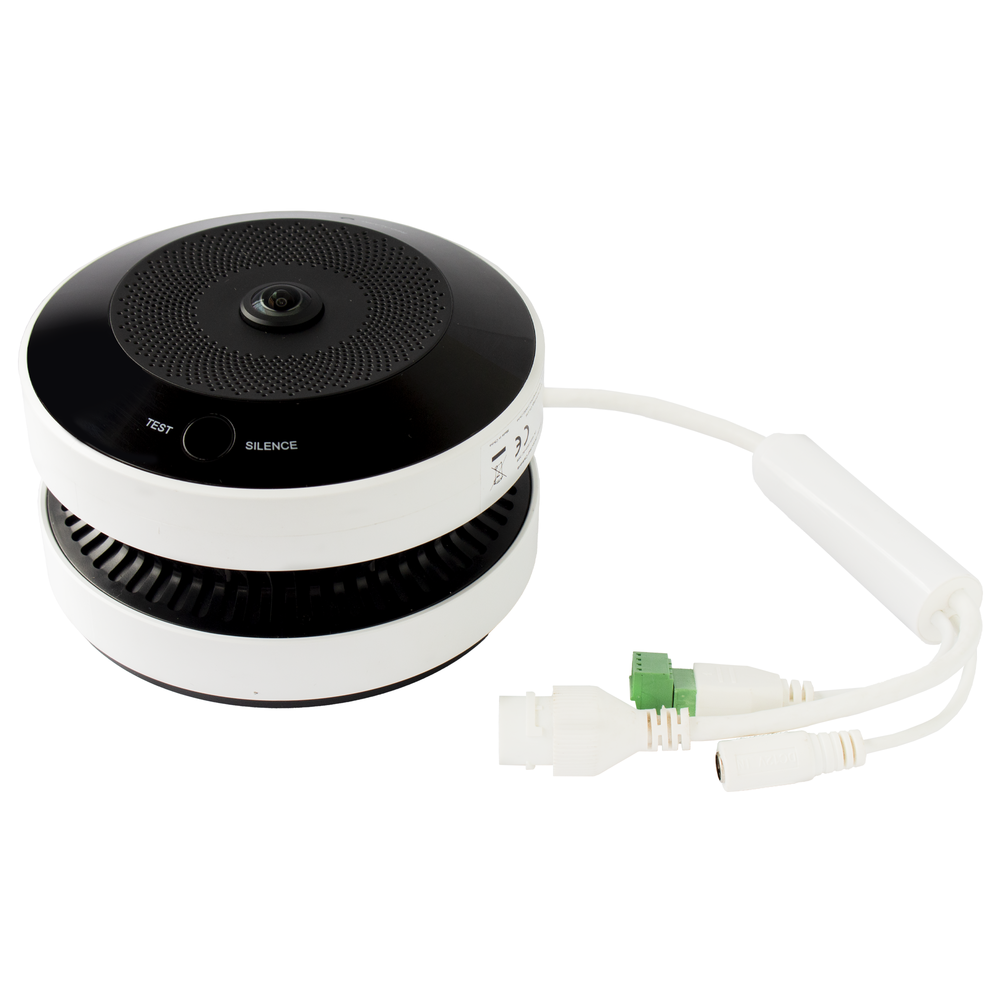 (HikFire) Mini Fisheye IP 4 Megapixel con Detector de Humo Puntual / Autónomo / Entrada y Salida de Alarma / 15 mts IR / PoE / WDR 120 dB / Alarma de 85 dB / MicroSD 128GB / Compatible con Hik-Connect - Imagen 5
