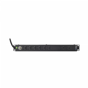 Multicontacto Horizontal (PDU) de 8 Contactos (NEMA 5-15R) Rack 19" 1UR. Voltaje Entrada/Salida: 120Vca/15A