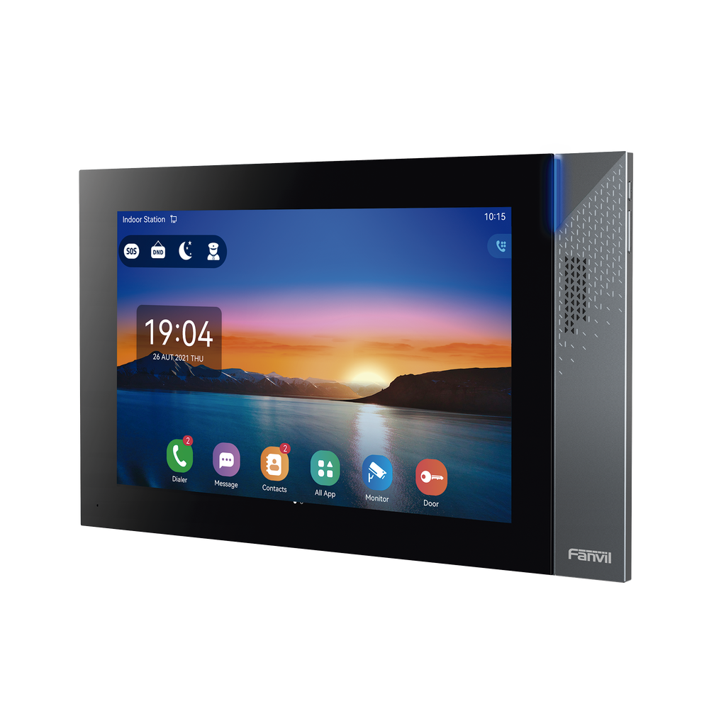 Monitor IP/SIP para interior con Android, Wi-Fi, Bluetooth, Pantalla táctil de 10.1", audio de 2 vías, PoE, 8 interfaces de entrada de alarma. - Imagen 2