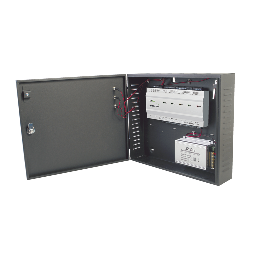 Controlador de Acceso 4 Puertas / 20,000 Huellas 30,000 Tarjetas / ADMS PUSH / TCP/IP / Gabinete y Fuente 12V 5A