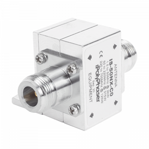 Protector Coaxial RF / 1.5-700 MHz / 50 Ω / Conectores N Hembra / Ceja Lateral / 2 kW