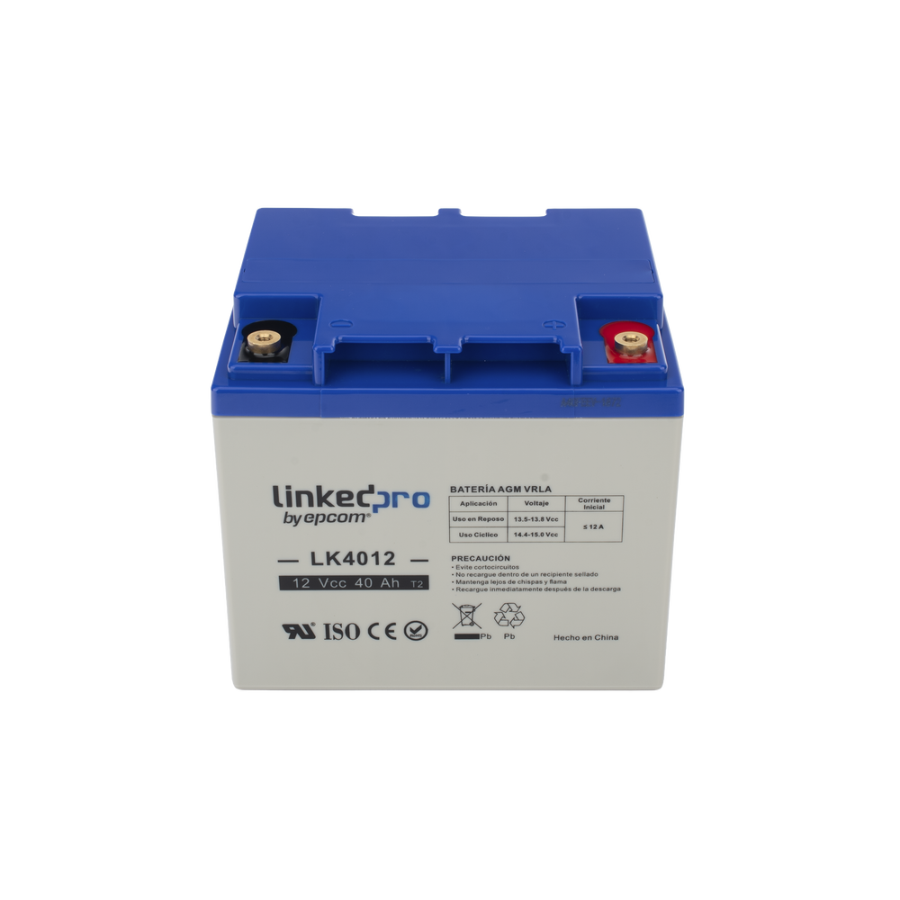 Batería de respaldo 12 V | 40 Ah | AGM | Especial para Seguridad Electrónica | UPS | Sistemas de Emergencia | Certificada UL | Vida útil 5 años | Terminales T2 - Imagen 2