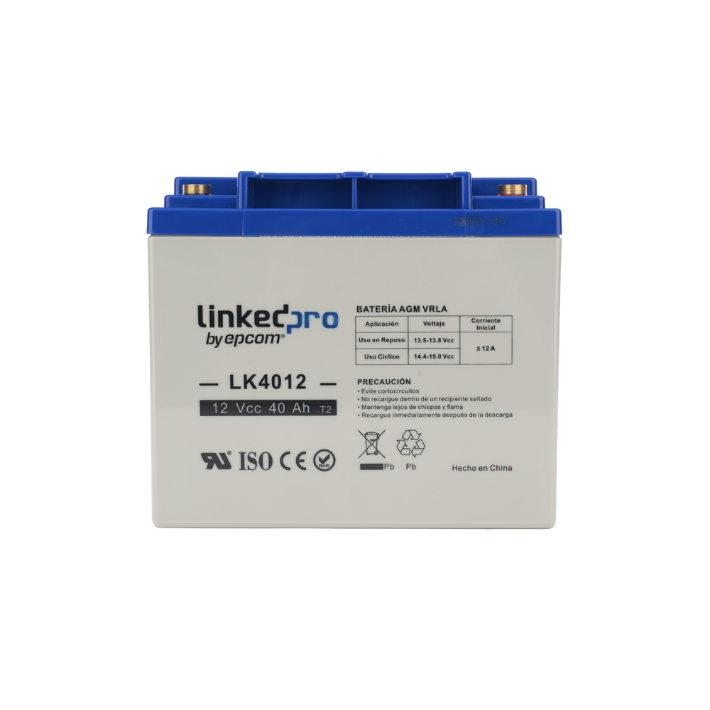 Batería de respaldo 12 V | 40 Ah | AGM | Especial para Seguridad Electrónica | UPS | Sistemas de Emergencia | Certificada UL | Vida útil 5 años | Terminales T2 - Imagen 4