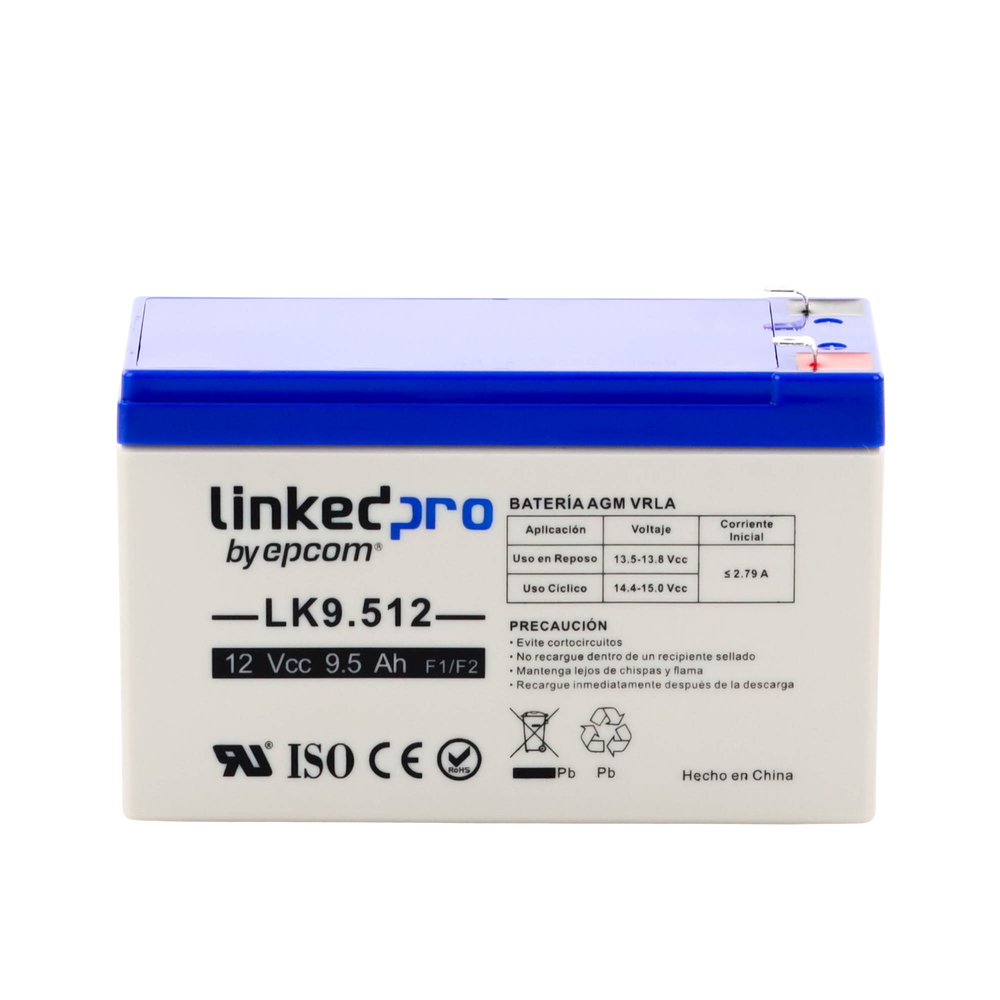 Batería de respaldo 12 V | 9.5 Ah | AGM | Especial para Seguridad Electrónica | UPS | Sistemas de Emergencia | Vida útil 5 años | Terminales F1 + Adaptador F2 - Imagen 4