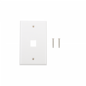 Placa de Pared de 1 Puerto, Keystone, Color Blanco