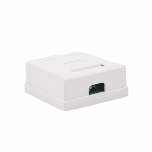 Caja de Pared con Jack UTP Cat5e y Jack RJ11 Telefónico