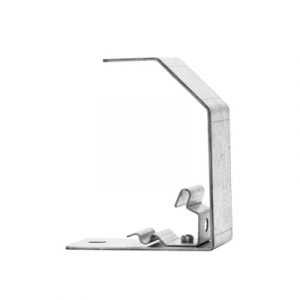 Estribo de suspensión, suspende charolas de 50 y 100 mm de ancho, acabado Electro Zinc