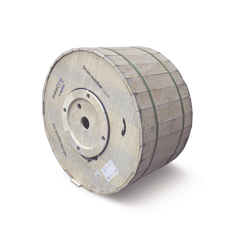 Carrete de 4 Kilómetros de Fibra Óptica Aérea Mini ADSS (ASU) G.652D, Monomodo de 24 Hilos, Exterior, Span 120, Loose Tube - Imagen 2