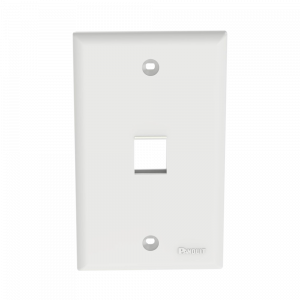 Placa de Pared Vertical, Salida Para 1 Puerto Keystone, Color Blanco