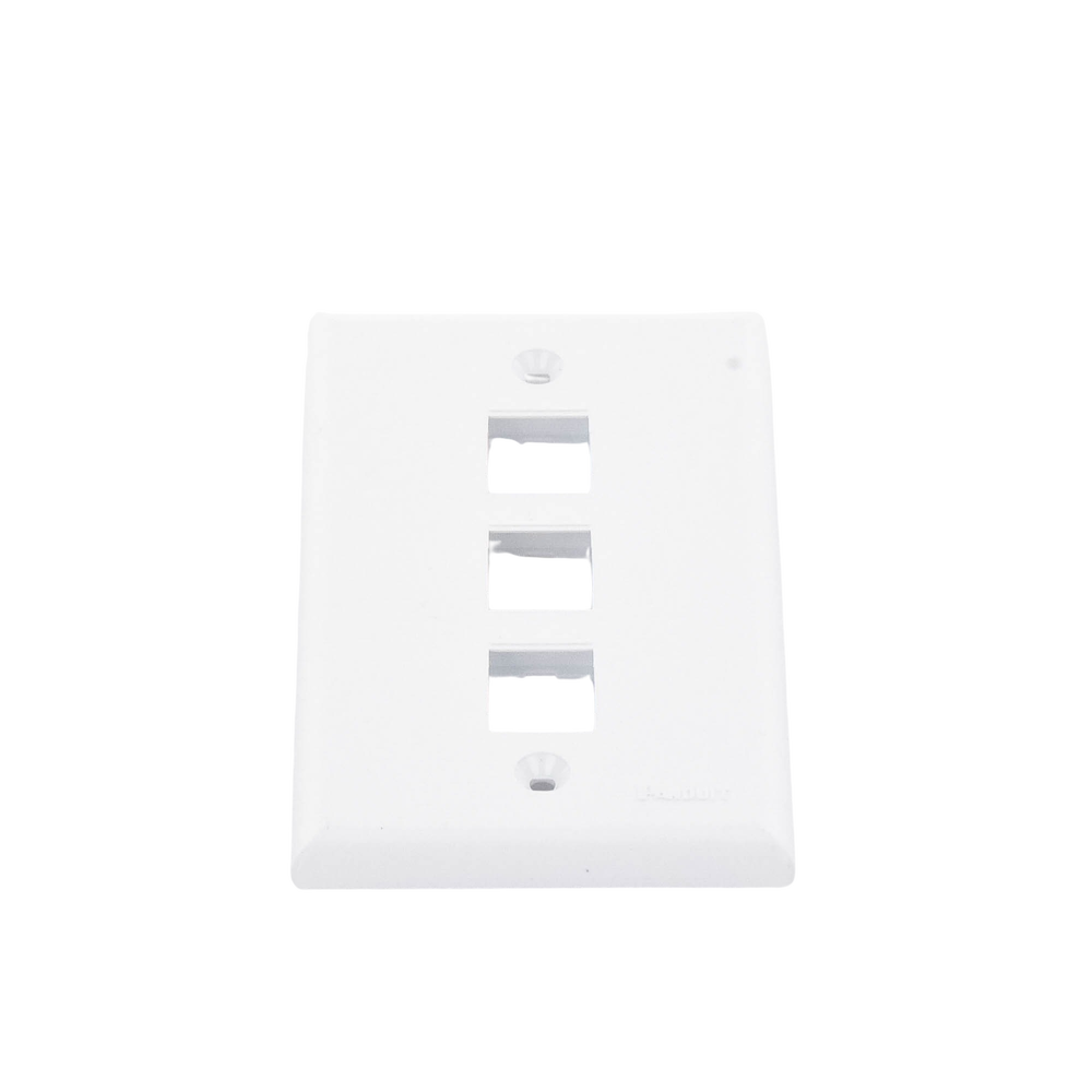 Placa de Pared Vertical, Salida Para 3 Puertos Keystone, Color Blanco - Imagen 5