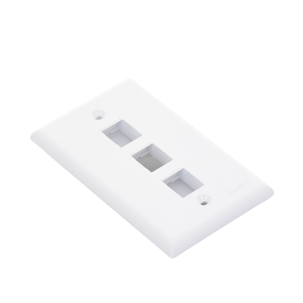 Placa de Pared Vertical, Salida Para 3 Puertos Keystone, Color Blanco - Imagen 8