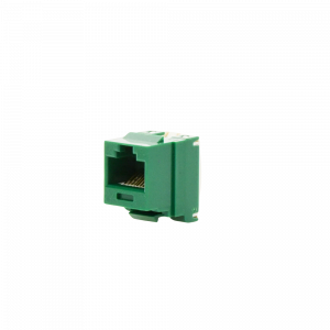 Conector Jack Estilo 110 (de Impacto), Tipo Keystone, Categoría 6, de 8 Posiciones y 8 Cables, Color Verde