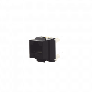 Conector Jack Estilo 110 (de Impacto), Tipo Keystone, Categoría 5e, de 8 Posiciones y 8 Cables, Color Negro
