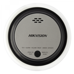 (HikFire) Detector de Humo Fotoeléctrico / Tecnología Dual de Luz / Alerta de ≥85 dB@3 m / Batería de Litio / Instalación en Techo