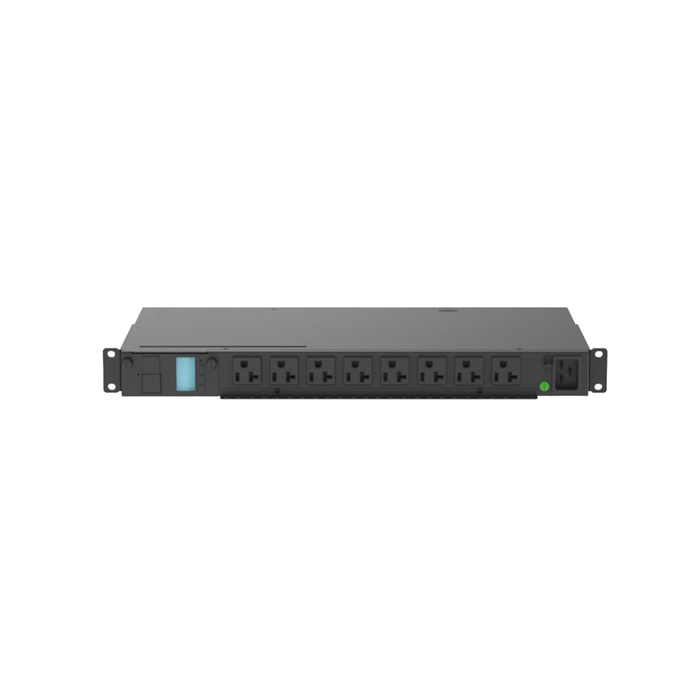 PDU Monitoreable (MI) para Distribución de Energía, Enchufe de Entrada NEMA 5-15P, Con 8 Salidas 5-20R, Horizontal 19in, 120 Vca, 15 Amp, 1UR - Imagen 2