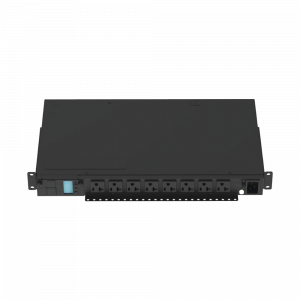 PDU Monitoreable (MI) para Distribución de Energía, Enchufe de Entrada NEMA 5-15P, Con 8 Salidas 5-20R, Horizontal 19in, 120 Vca, 15 Amp, 1UR